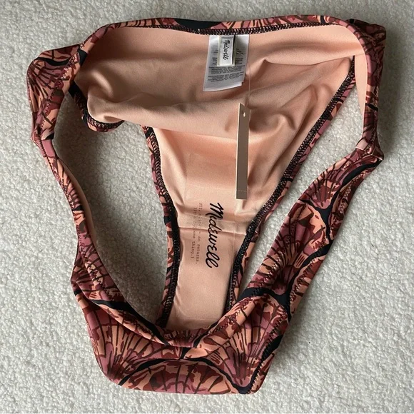 Madewell Second Wave Curved-Waist Bikini Bottom in Painted Seashells - Picture 8 of 8
